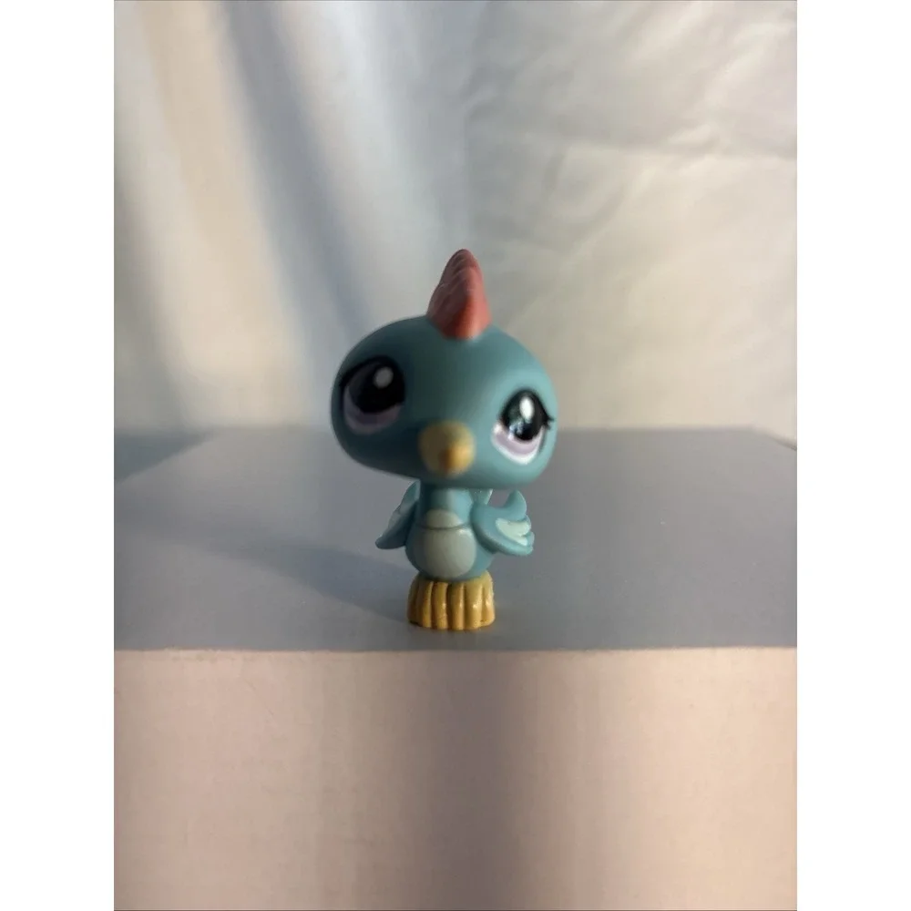 Hasbro Littlest Pet Shop #1787 Woodpecker Bird Blue Purple Eyes Singles LPS
